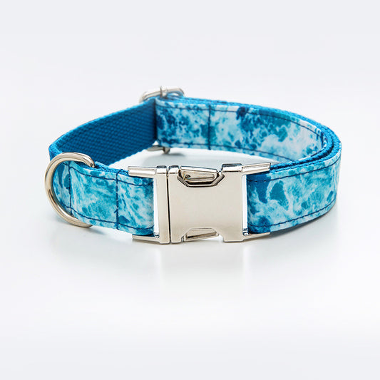 Fashionable And Simple Ocean Graphic Dog Collar