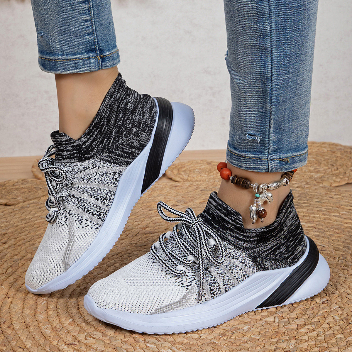 Sky Weave Casual Mesh Running Shoes