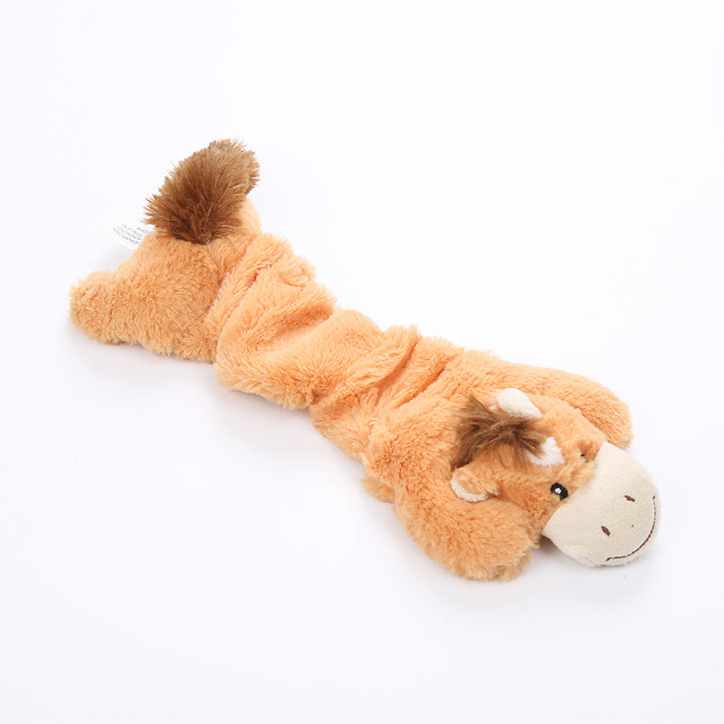 Cute Animal Design Plush Dog Chew Toy