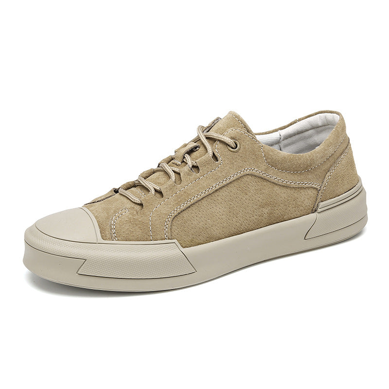The "Albion" Men's Retro Frosted Leather Low Top Shoes