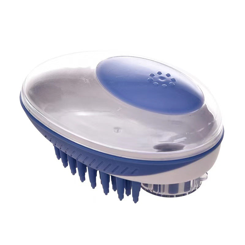 Pet Bath Brush / Massage Comb With Soap Storage
