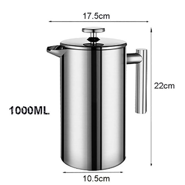 French Press Coffee Maker Stainless Steel Coffee Percolator