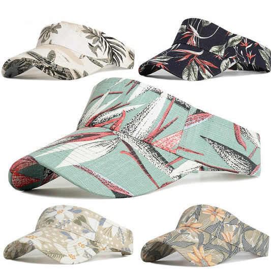 Outdoor Sports Printed Floral Sunvisor