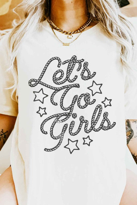 LETS GO GIRL WESTERN COUNTRY GRAPHIC TEE