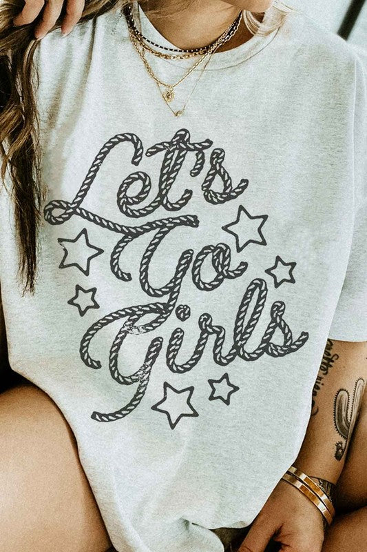 LETS GO GIRL WESTERN COUNTRY GRAPHIC TEE