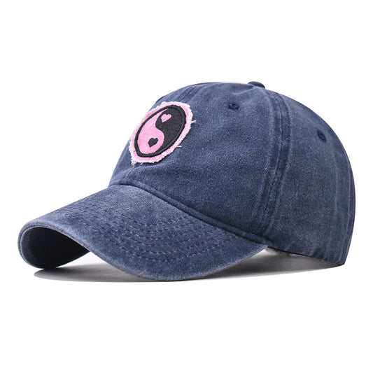 Pure Cotton Washed Old Gossip Embroidered Baseball Cap
