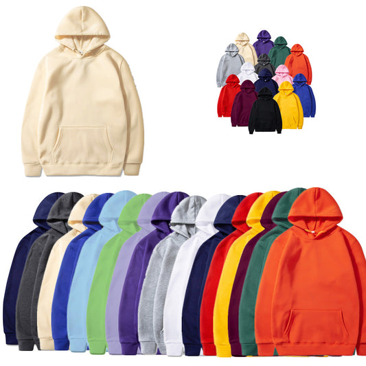 Solid Color Light Hooded Sweatshirt