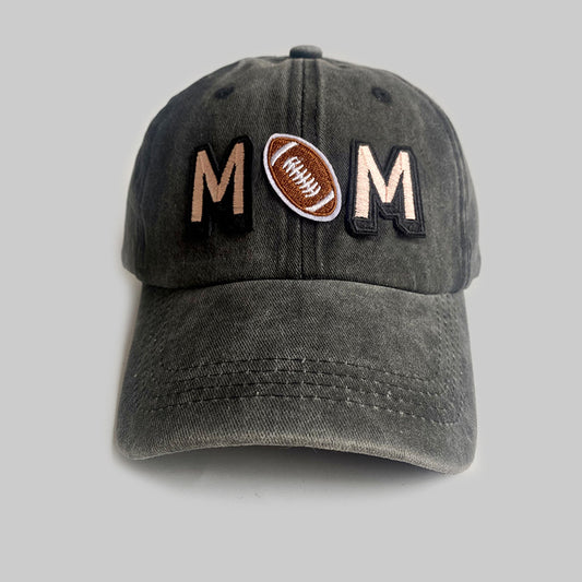 Women's "Mom" Sports Denim Peaked Cap