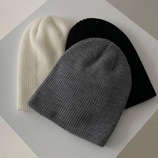 Men's Fashion Solid Color Retro Fashion Warm Woolen Hat