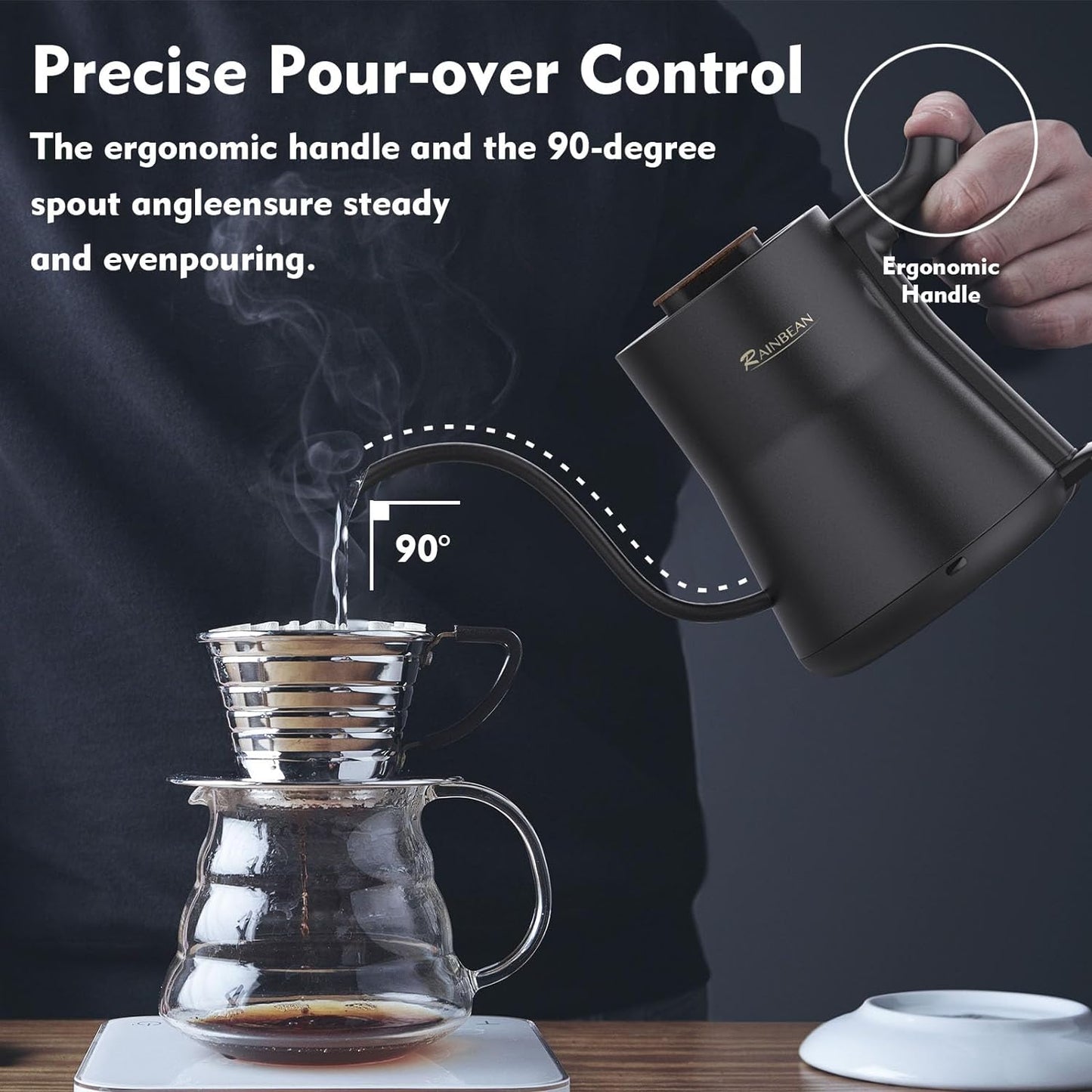 Gooseneck Electric Kettle Ideal For Pour Over Coffee