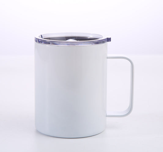 Simple Solid Color Stainless Steel Mug Cup Handle Cup