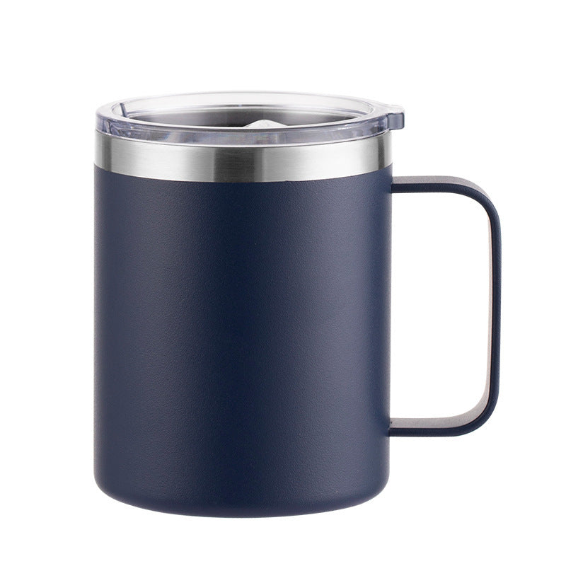 Simple Solid Color Stainless Steel Mug Cup Handle Cup