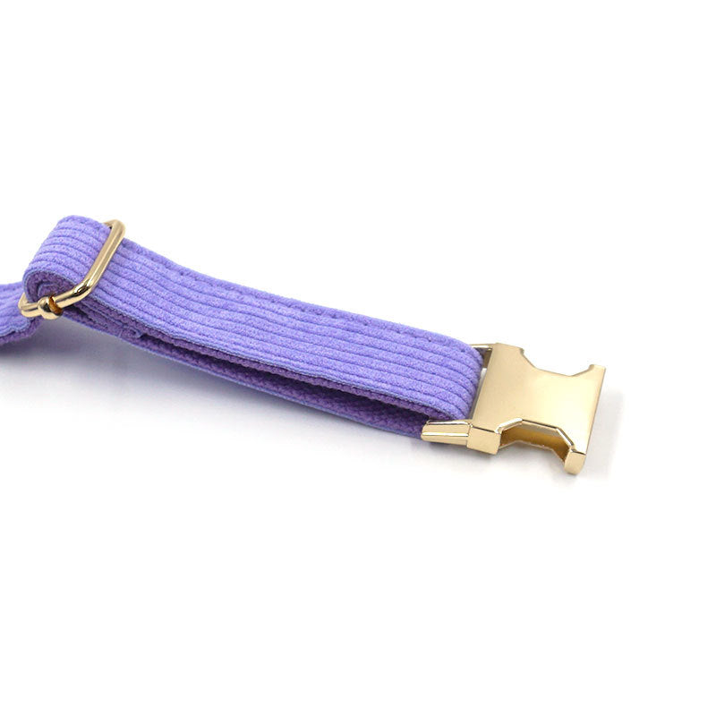 Simple Taro Purple Cloth Dog Collar