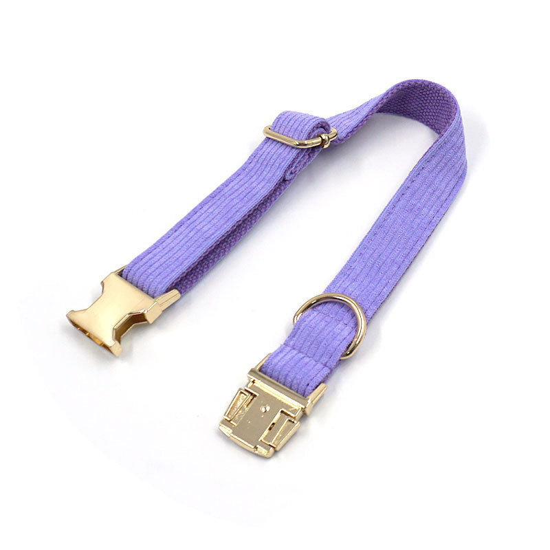 Simple Taro Purple Cloth Dog Collar