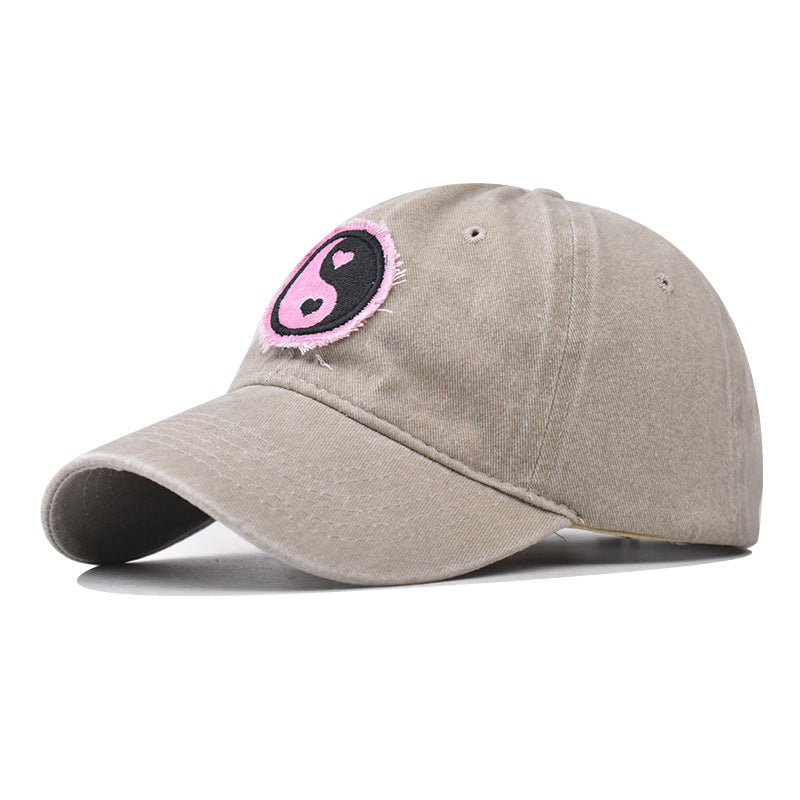 Pure Cotton Washed Old Gossip Embroidered Baseball Cap