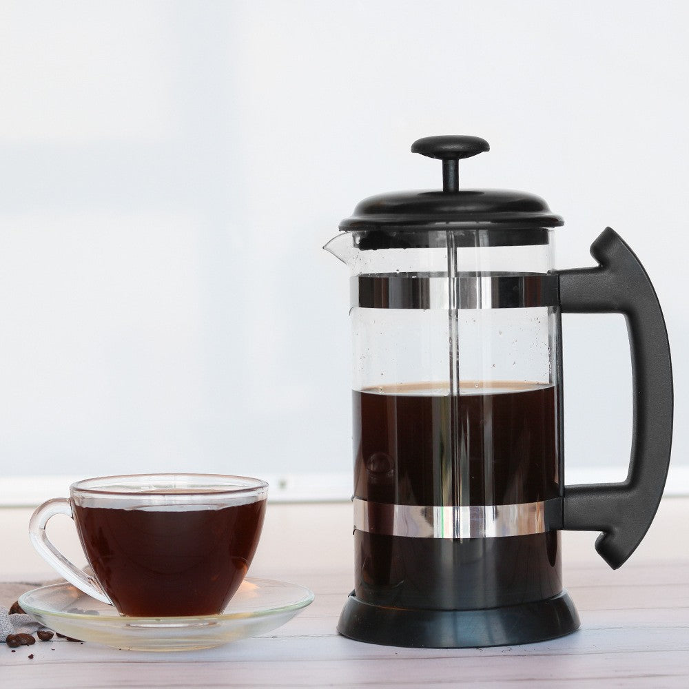 French Press Stainless Steel & Glass Coffee Pot