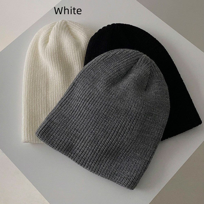 Men's Fashion Solid Color Retro Fashion Warm Woolen Hat