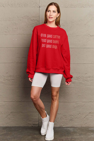 Simply Love Graphic Round Neck Sweatshirt